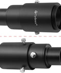 1.25 Inch Extendable Camera Adapter For Prime Focus Or Eyepiece Projection Astrophotography, shown disassembled with dual design