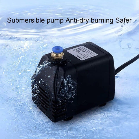 Submersible pump designed for industrial use, featuring anti-dry burning safety, ideal for misting fan systems.