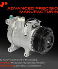 Heavy Duty AC Compressor With Clutch For Ram 1500 And 1500 Classic 2014 To 2023, six groove, durable design, silver finish.