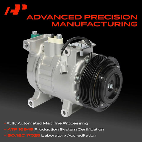 Heavy Duty AC Compressor With Clutch For Ram 1500 And 1500 Classic 2014 To 2023, six groove, durable design, silver finish.