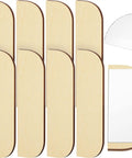 8 Pack Wooden Hinge Repair Plates With Double Sided Tape For Cabinet Doors And Kitchen Cabinets, Door Hole Cover Plate Filler