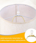 2 Pack 1.5 Inch Tall Lamp Finials White And Gold With 1/4-27 Thread Cap Knobs On Lamp Shade Holder For Table And Floor Lamps
