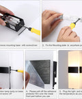 Installation steps for Plug In Wall Light Sconce With Adjustable Color Temperature, 12W Indoor Lamp, 3 Color Temperatures, 2 Pack