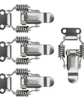 Spring Loaded Latch Set 4Pcs Stainless Steel Draw Latch Hardware For Toolboxes Cabinets Chests Boxes And Wooden Cases