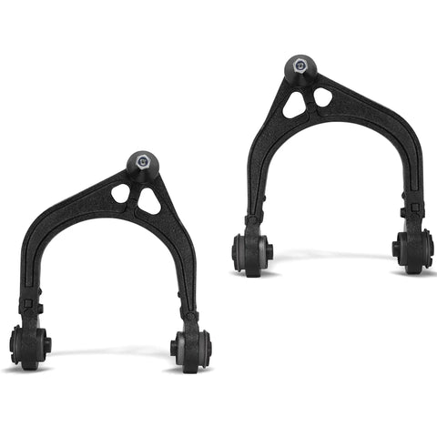 Complete Front Rear Upper Lower 20 Piece Suspension Control Arm Kit With Heavy Duty Bushings Heat Treated Ball Joints Dodge Charger Rwd Busted Suspension Fix 2005 Through 2010, black control arms with ball joints.