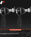 Two Pack Front Outer Tie Rod Ends 14 mm Thread Compatible With Nissan Frontier Xterra Pathfinder Armada J30 Q45 QX4 M45 Four Wheel Drive Models Infiniti SUVs Beefed Up Handling, 2-piece front left and right