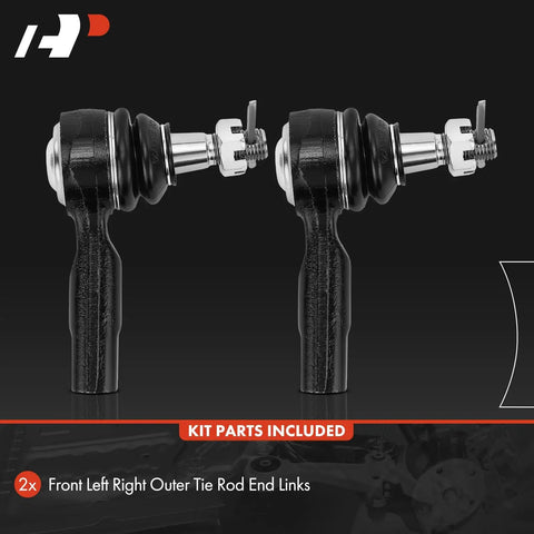 Two Pack Front Outer Tie Rod Ends 14 mm Thread Compatible With Nissan Frontier Xterra Pathfinder Armada J30 Q45 QX4 M45 Four Wheel Drive Models Infiniti SUVs Beefed Up Handling, 2-piece front left and right