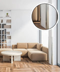 Premium 304 Stainless Steel Corner Guards Rock Solid Wall Edge Protectors in modern living room, protecting furniture edges.