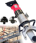 Hot 1100W Portable Rebar Bender Tool For Steel Rods Up To 22mm, shown in use with steel bars and hydraulic mechanism.