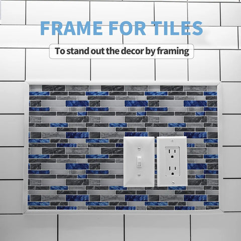 Peel And Stick 10 Feet Flexible Vinyl Molding Trim For Tile Edges And Kitchen Backsplash Also Great For Mirror Frames White Finish Easy Cut To Fit Corners Heat And Water Resistant Durable And Simple Install framing mosaic tile section