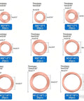 Gold Copper Crush Washers Kit for Cars 200 Piece Metric Assortment M5 M6 M8 M10 M12 M14 sizes displayed