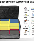 Interior view of a Golf Trunk Organizer With Dual Shoe Compartments Up To Size 15 Car Locker showing item layout and compartments.