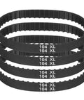 4 Pack 104XL Timing Belt 0.37 In Width 0.20 In Pitch 52 Teeth Rubber Cogged Geared Drive Belt For CNC Machines 3D Printers And DIY Home Shop