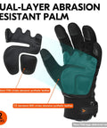 2 Pairs Winter Work Gloves With Thinsulate C100 Lined showing dual-layer abrasion-resistant synthetic leather palm