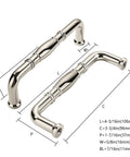 Diagram showing 10 Pack Polished Nickel Cabinet Pulls, 3-3/4 Inch 96mm Length with dimensions for easy install on cabinets and furniture.