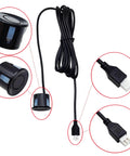 Two Pack JSN SR04T Ultrasonic Distance Sensor Module 23 To 500 Cm Waterproof Transducer For Arduino MCU High Precision 3mm Accuracy Integrated Sensor With Control Circuit Plug And Play showing sensor and connectors.