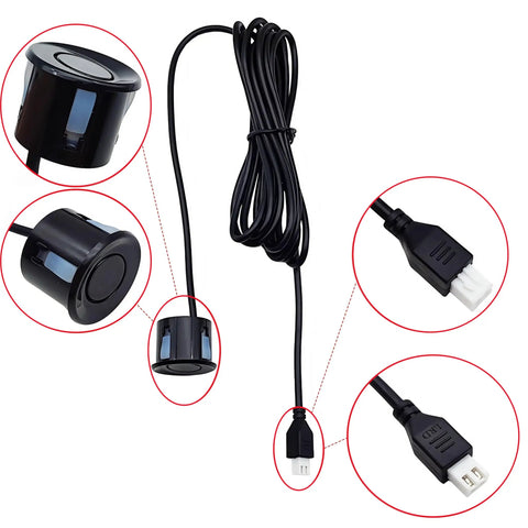 Two Pack JSN SR04T Ultrasonic Distance Sensor Module 23 To 500 Cm Waterproof Transducer For Arduino MCU High Precision 3mm Accuracy Integrated Sensor With Control Circuit Plug And Play showing sensor and connectors.