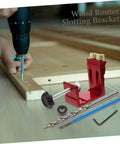 Pocket Hole Jig For Woodworking With Quick Clamp And Drilling Locator Guide Rail, tools and clamps in carpentry use