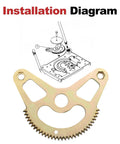 Heavy Duty 16 Inch Lawn Tractor Steering Gear Segment Direct Replacement For Cub Cadet XT1 XT2 Series And Troy Bilt CGT5426 Fitment 71705225 A B C 247273340 247270381 247270481 Easy Install installation diagram of metal gear segment