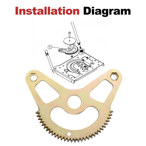 Heavy Duty 16 Inch Lawn Tractor Steering Gear Segment Direct Replacement For Cub Cadet XT1 XT2 Series And Troy Bilt CGT5426 Fitment 71705225 A B C 247273340 247270381 247270481 Easy Install installation diagram of metal gear segment