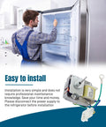Man installing Refrigerator Evaporator Fan Motor Replacement 120V 60Hz 0.13A For Reliable Cooling That Runs Like A Boss