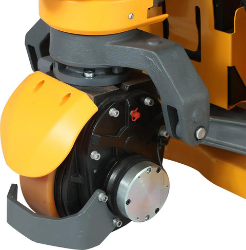 Heavy Duty Electric Pallet Jack Truck Delivering Killer Performance With Rock Solid 3300 Pound Capacity Plus Fast Charge Lithium Battery For No Sweat Material Handling