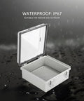 Top Shelf Hella Sturdy Weatherproof Junction Box With Clear Viewing Cover And Din Rail Mounting showcasing waterproof design in use.