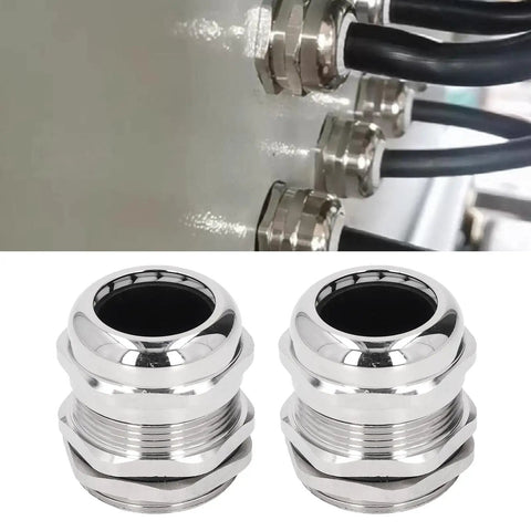Ni Plated Brass Cable Gland Cord Grip Stress Relief Kit Two Pack IP68 Waterproof Glands for electrical boxes installation