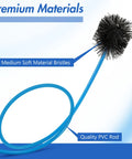 Close-up of 48 Inch Flexible Clean Out Pan Brush 3 Piece Set Soft Bristle Rod for AC and HVAC condensate drain lines, featuring medium bristle material.