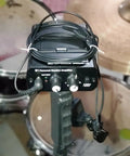 S1 Personal In-Ear Monitor Headphone Amplifier for Drummers, Keyboardists, Guitarists, Vocalists and Bass Players on mic stand