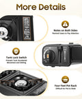 Details of Two Burner Portable Propane Camping Stove with safety features and controls for RVs, motorhomes, outdoor and indoor use.