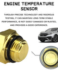 Dead Simple Plug And Play Coolant Temperature Sensor For Honda Accord Civic CRV Direct Fan Switch Replacement. Close-up of a brass engine temperature sensor.