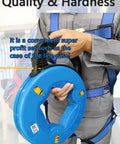 Person holding Heavy Duty Steel Fish Tape Puller 4mm 100 Foot with storage case