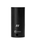 Deep Impact Socket Three Eighth Inch Drive Six Point Metric Socket 22 Millimeter Premium Chrome Molybdenum Steel