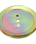 Heavy Duty Mower Spindle Drive Pulley For 100 Series Lawn Deck Perfect Fit For D105 And D110 Models With Steel Build For Smooth Power Delivery And Zero Belt Slippage, side view.