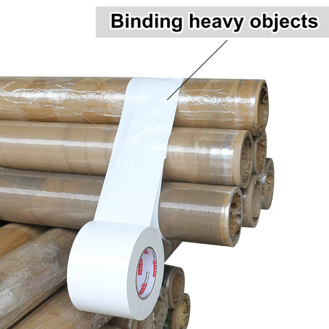 White Duct Tape 4 Inch Wide Industrial Grade 9 Mil Heavy Duty Tape 55 Yards Long Waterproof Strong And Flexible No Residue