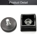 Adjustable Leveling Feet Kit For Furniture 16 Sets 38x38mm Square Tube Insert M8 Thread Glide Levelers, black, isolated view