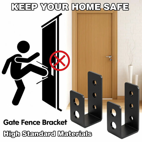 Heavy Duty 2x4 Door Barricade Brackets Kit With Screws And Anchors For Home Shed Barn Garage Doors Open Bar U Bracket Fits 2x4 Lumber Secure Your Entry No Fuss Install No Drill Required