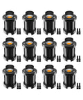 12 Pack 10W Low Voltage Landscape Well Lights Outdoor In Ground LED Pathway Garden Yard Lighting 3000K Warm White Waterproof