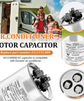 Heavy Duty RV Air Conditioner Capacitor 60 5 MFD Replacement, Motor Cap For RV Air Conditioning Units, Compatible With 3312195.000