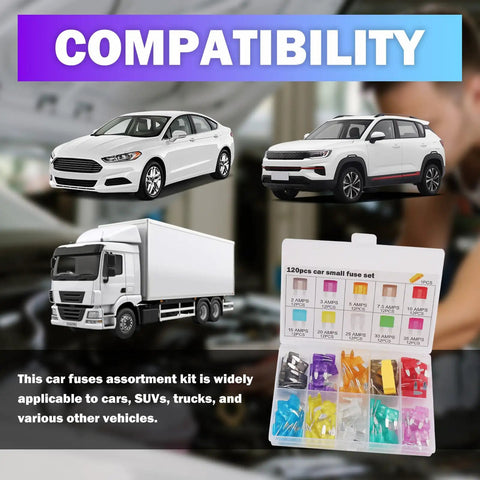 Hella Durable 120 Piece Blade Fuse Assortment Kit With Built In Tester And Heavy Duty Puller For Fast Auto Electrical Fixes universal vehicle compatibility.