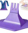 Smooth Operator Three Prong Zipper Jig Sewing Tool For Size 3 And 5 Fasteners in purple, used to install zipper pulls easily.