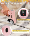 Punomo Cordless Electric Box Cutter With Rechargeable All Copper Motor For Quick Smooth Cutting Of Cardboard Leather Plastic Canvas Carpet And Wallpaper Up To Quarter Inch Thick Versatile Heavy Duty Tool with battery and speed display.