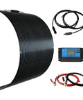 100W Flexible Solar Kit with Monocrystalline Panel 23 Percent Efficient 10A Charge Controller Extension Cable Off Grid Charger
