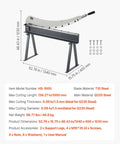 Beefy 39 Inch Bed Width Manual Guillotine Shear For Metal Sheets Benchtop Cutter With Q235 Material frame and T10 blades on stand