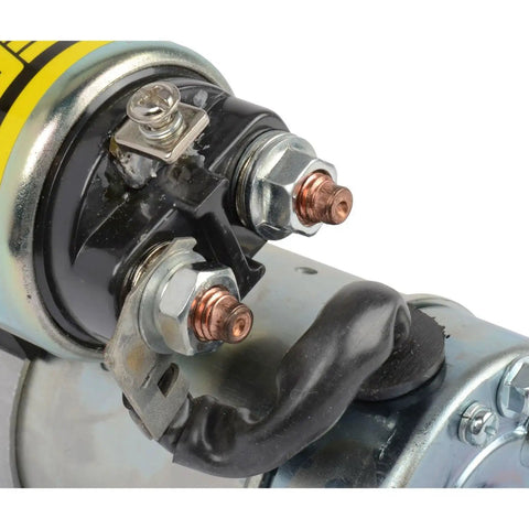 Gritty Lightweight Mini Starter Built For Small Block And Big Block Chevy Motors With Zero Fuss Straight Bolt On Mount Fits Both 153 And 168 Tooth Flywheel Flexplates cranking connection details.
