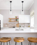 Bottle Glass Pendant Light With Dope Industrial Vintage Vibe Large Black Farmhouse Ceiling Fixture Adjustable in modern kitchen