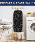 Extra Thick Heavy Duty Ironing Board Cover And Pad With Four Layers Nonstick Surface Scorch And Stain Resistant 15 By 54 Inches in laundry room