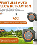 Retractable Garden Hose Reel With Auto Retraction, 5/8 Inch By 100 Foot Hose, Wall Mount, UV resistance demonstrated