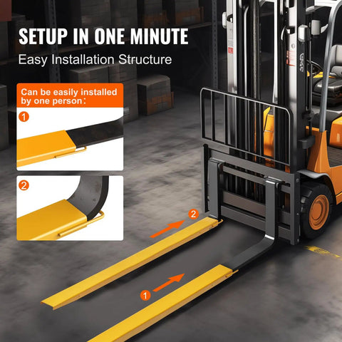 Tank Built Forklift Extensions 96 Inch Pallet Spreaders 5 5 Inch Width Double Pack Carbon Steel Rig For Rough Warehouse Grind And Smooth Heavy Hauling Without Breaking A Sweat